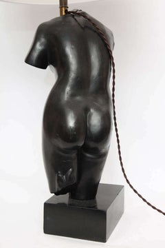 Table Lamp Art Moderne marble Torso 1940.s