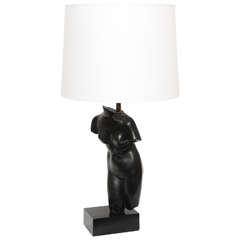 1940s Art Moderne Torso Lamp 8