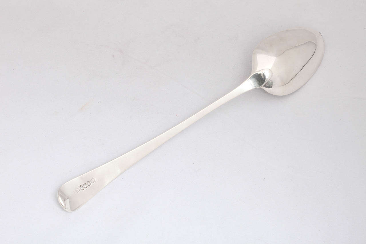 19th Century Large Georgian Sterling Silver Stuffing/Straining Spoon