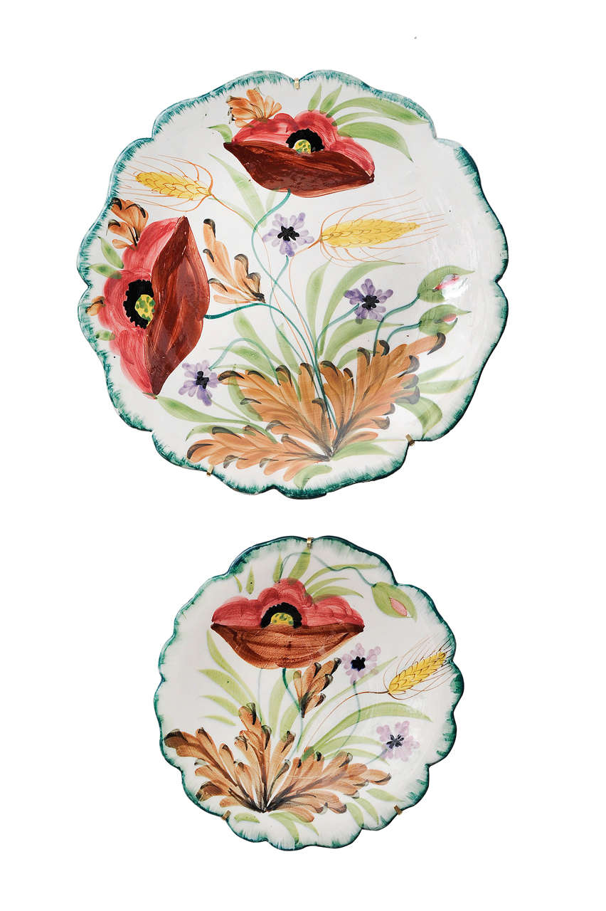 Set of Italian Hand-Painted Plates
