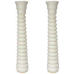 1930s French Plaster Light Columns, Manner of JMF