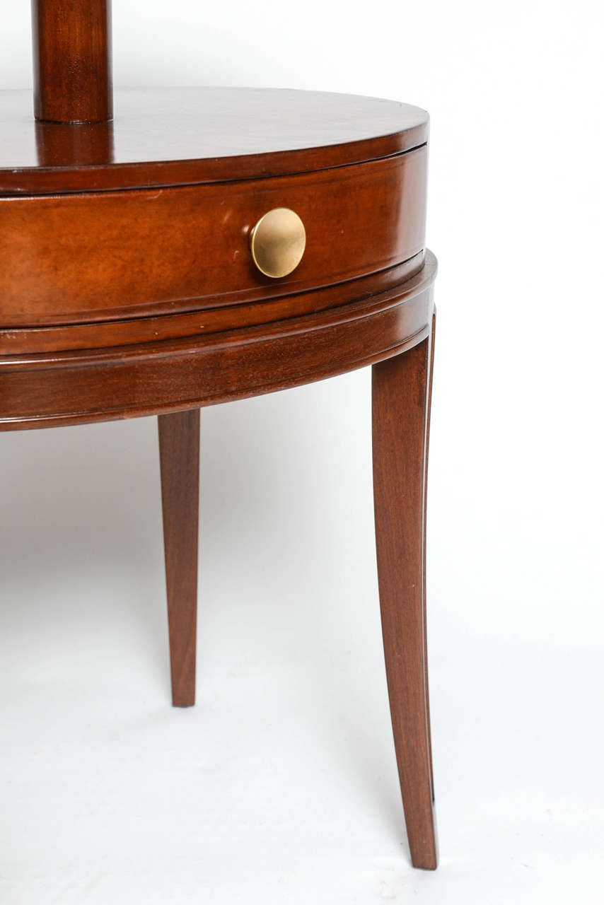 Mid-20th Century Leather Covered Lamp Table by Grosfeld House