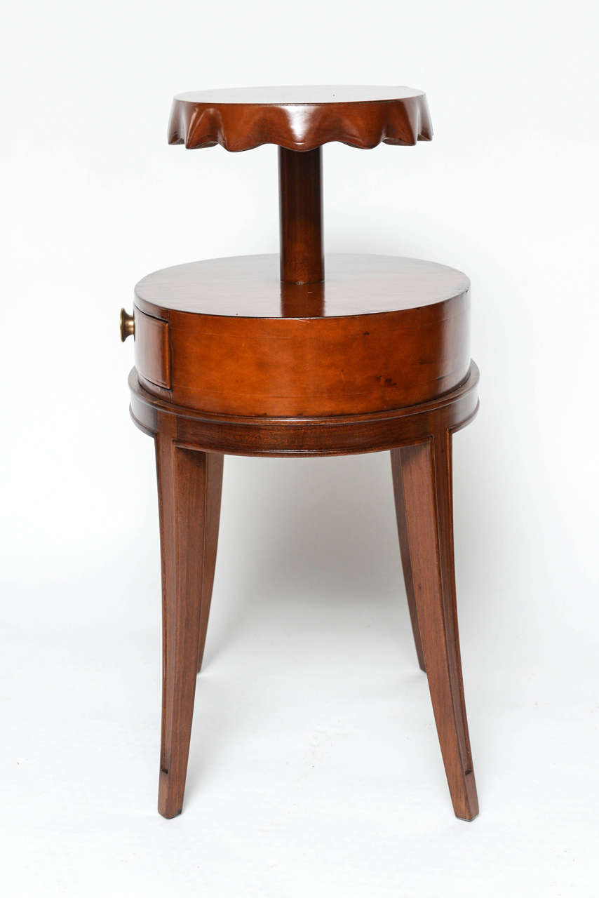 Leather Covered Lamp Table by Grosfeld House 1