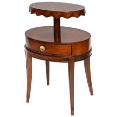 Leather Covered Lamp Table by Grosfeld House