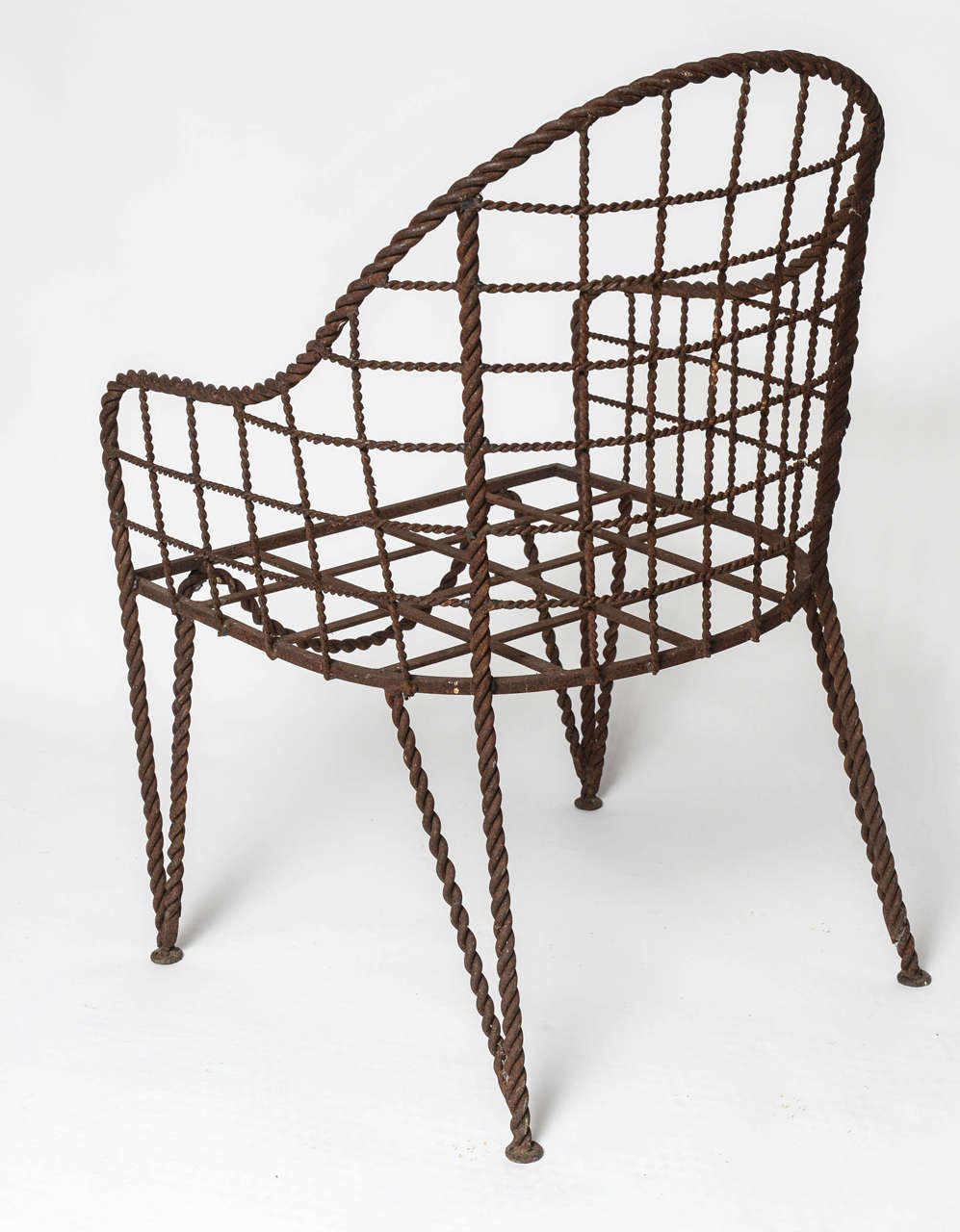 Exceptional and Rare Rene Prou Wrought Iron Chair For Sale 2