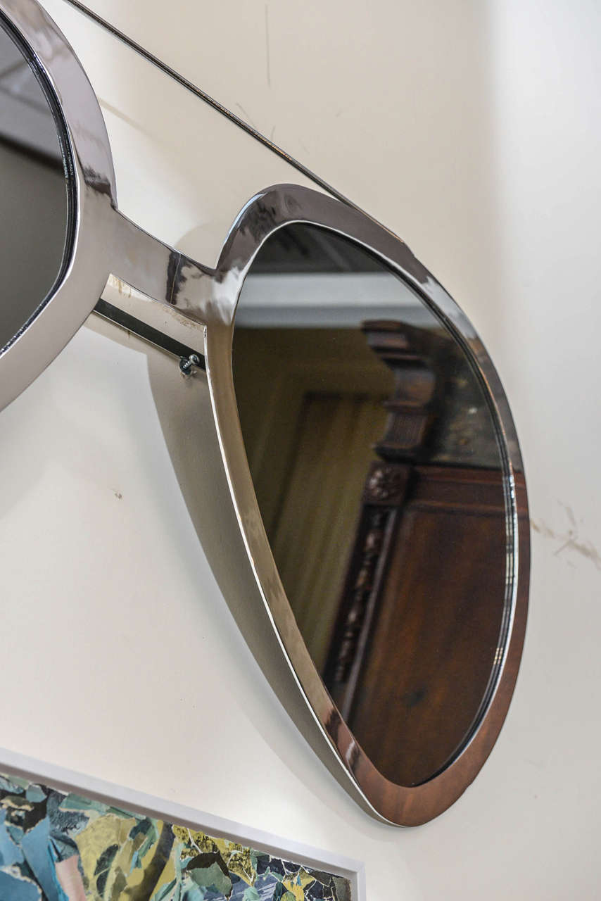 Oversized Aviator Mirror Sunglasses In Excellent Condition In East Hampton, NY