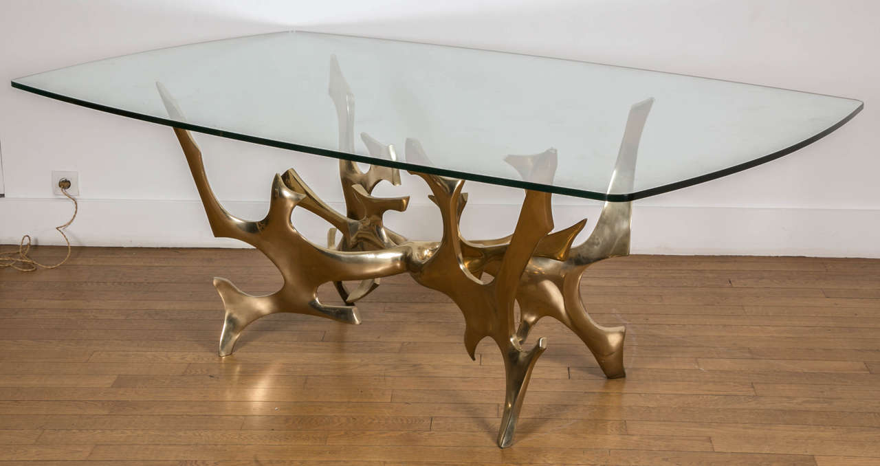 Late 20th Century Large Bronze Table by Fred Brouard, 1970s
