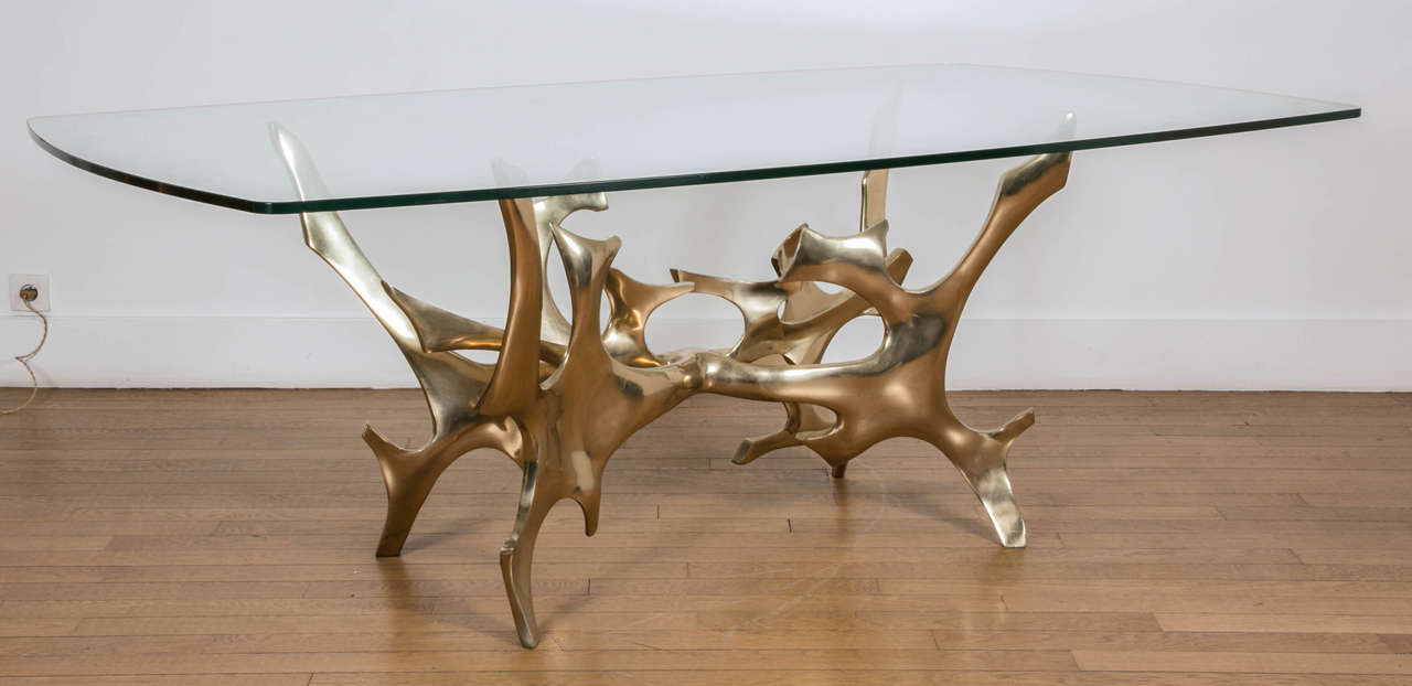 Large Bronze Table by Fred Brouard, 1970s 3