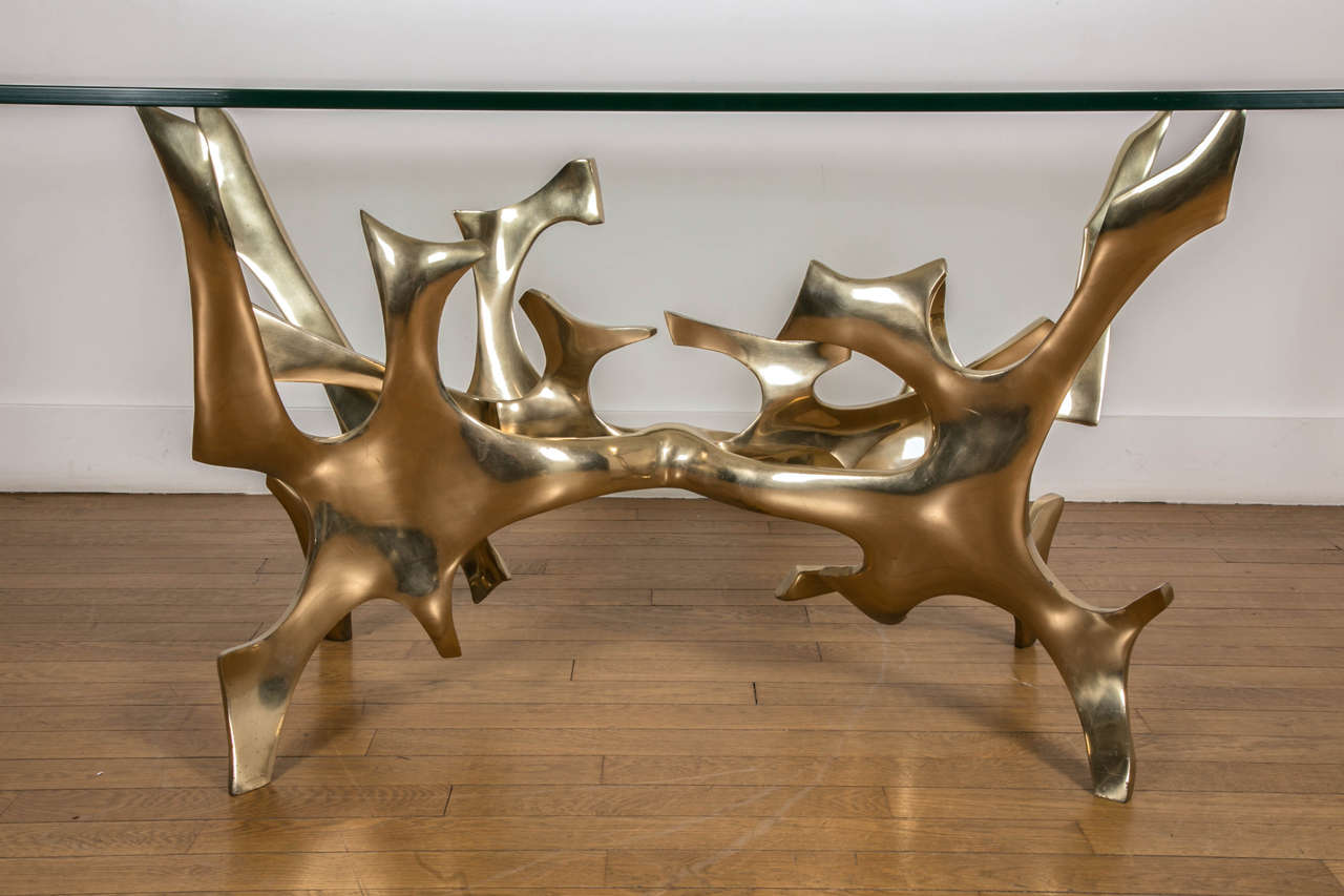Large Bronze Table by Fred Brouard, 1970s 5