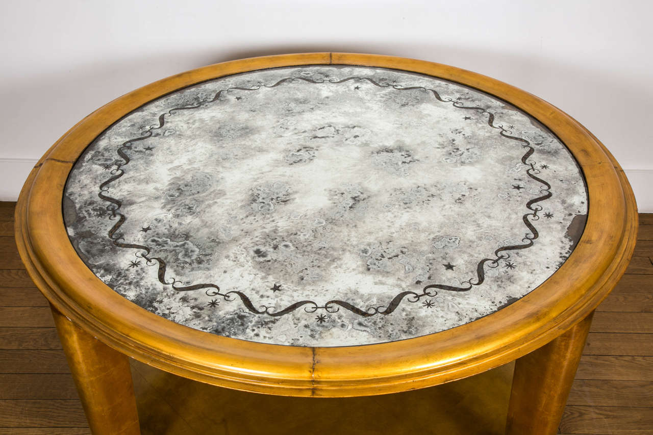 Important Giltwood Coffee Table by A. Arbus and M. Ingrand, 1938 In Good Condition In Paris, FR