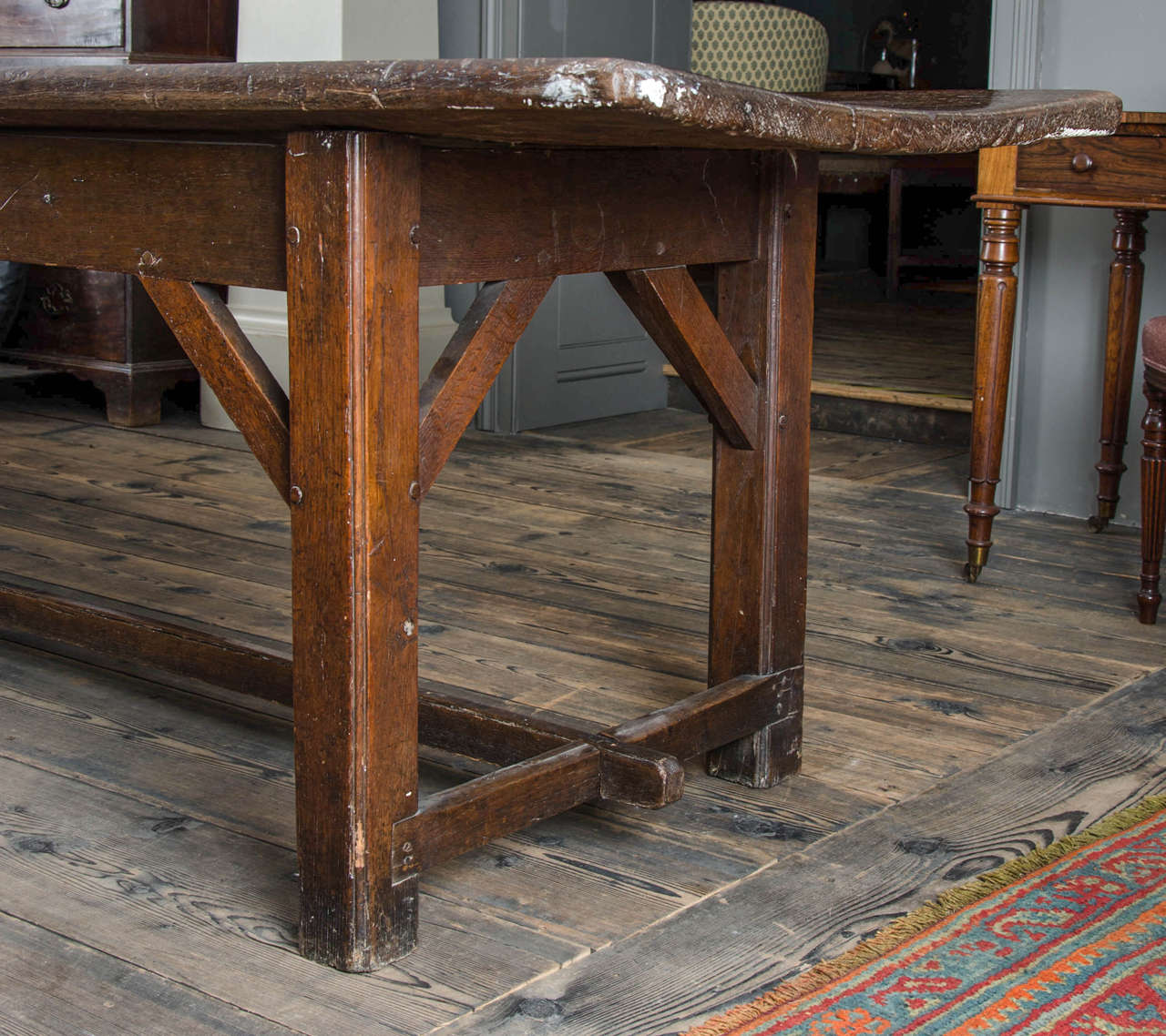 British 17th Century English Oak Refectory Table