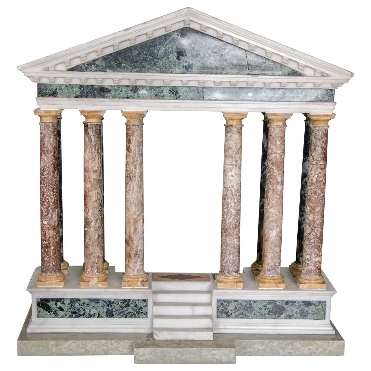 Finely detailed grand tour model of a palladian portico 1