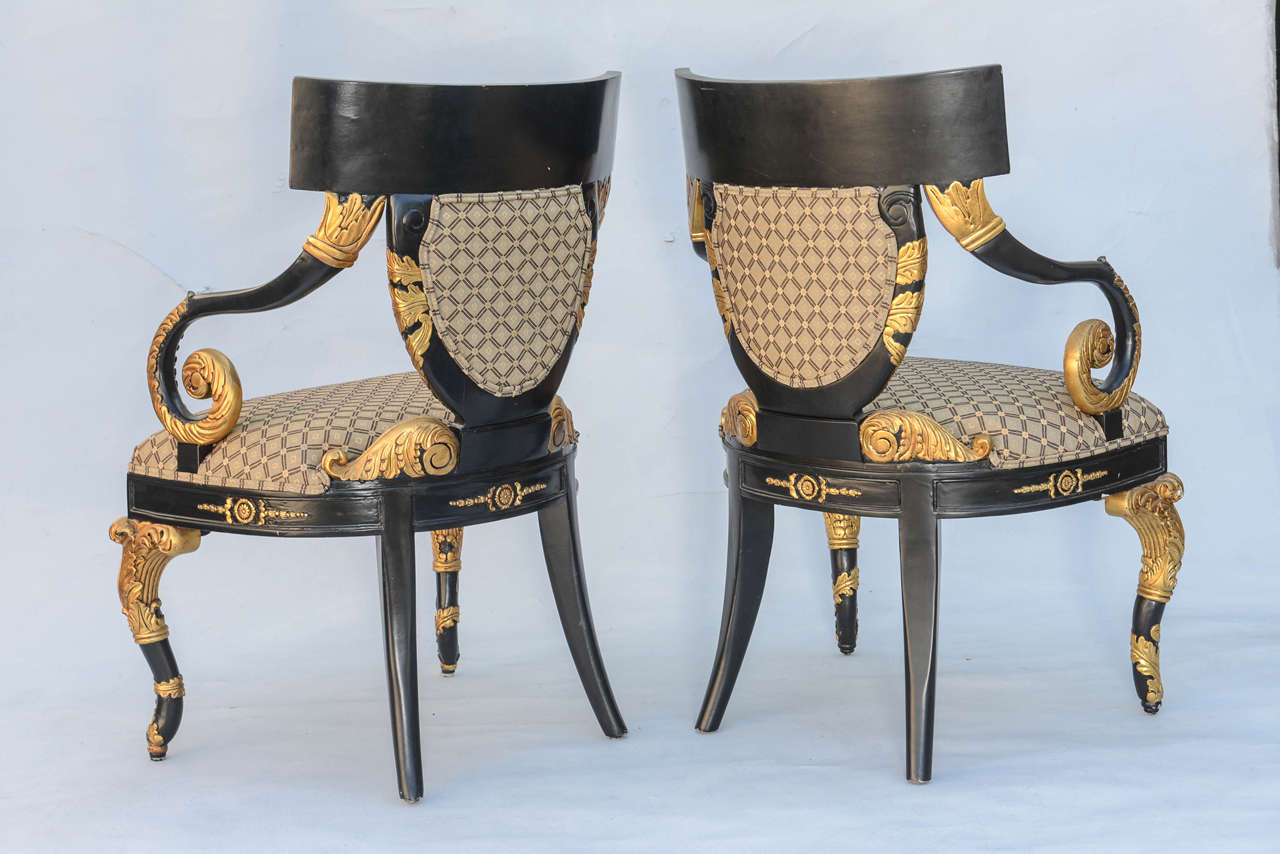 Pair of Versace Home Collection Armchairs In Excellent Condition In West Palm Beach, FL