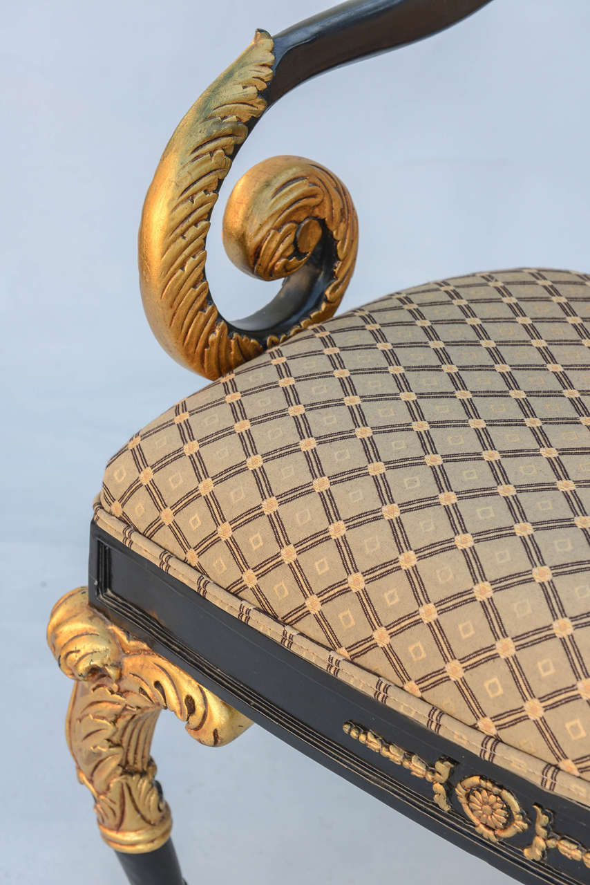 Fabric Pair of Versace Home Collection Armchairs