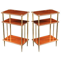 Pair of Mid-20th Century Three Tier Tables Pair of Mid-20th Century Three Tier Tables