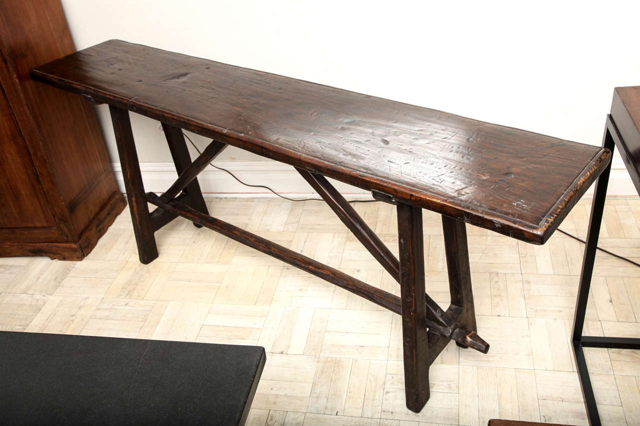 Late 18th Century Walnut Trestle Table