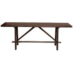 Late 18th Century Walnut Trestle Table Late 18th Century Walnut Trestle Table