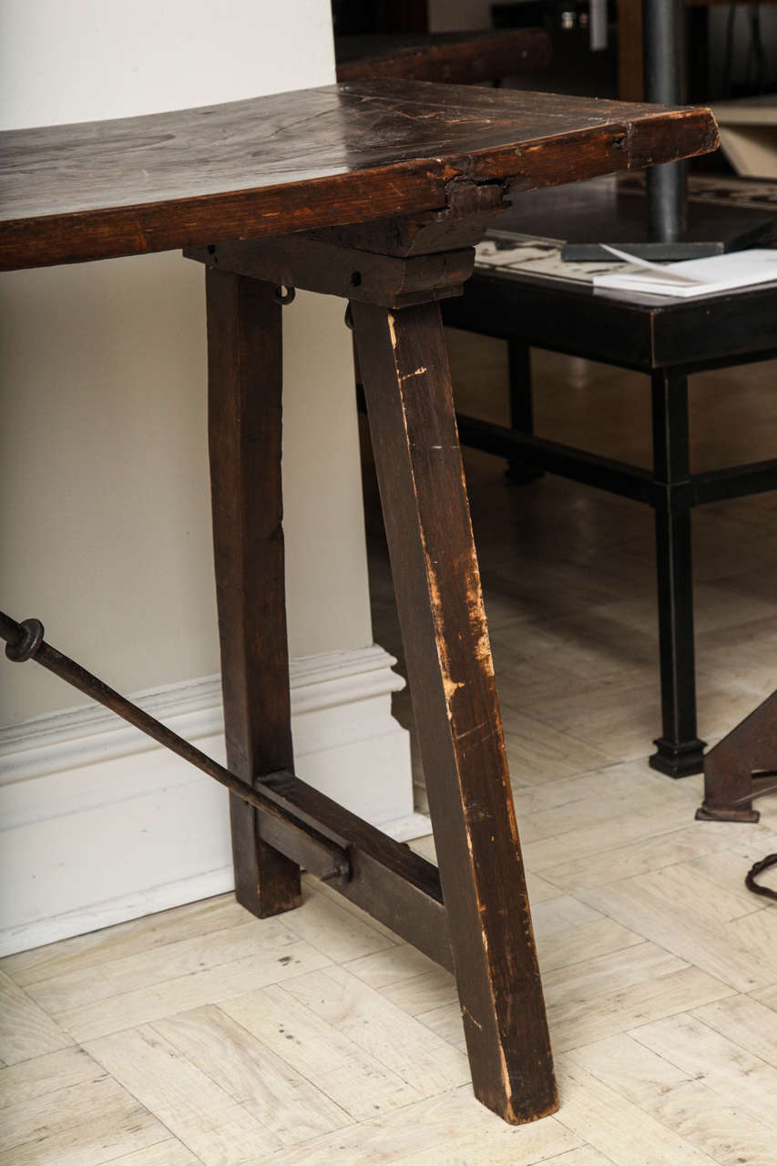 Late 18th Century 18th Century Trestle Side Table For Sale