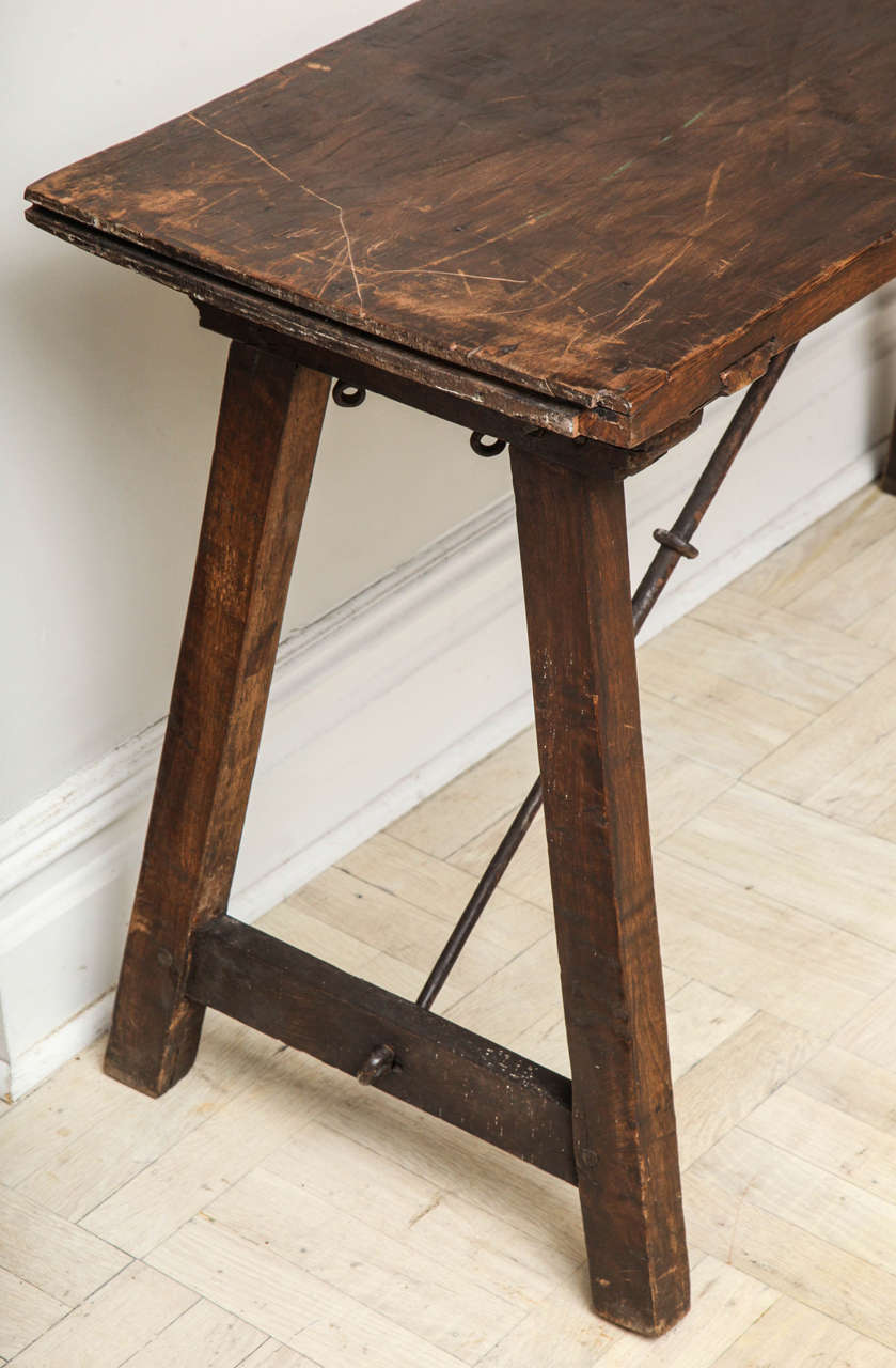 18th Century Trestle Side Table For Sale 4