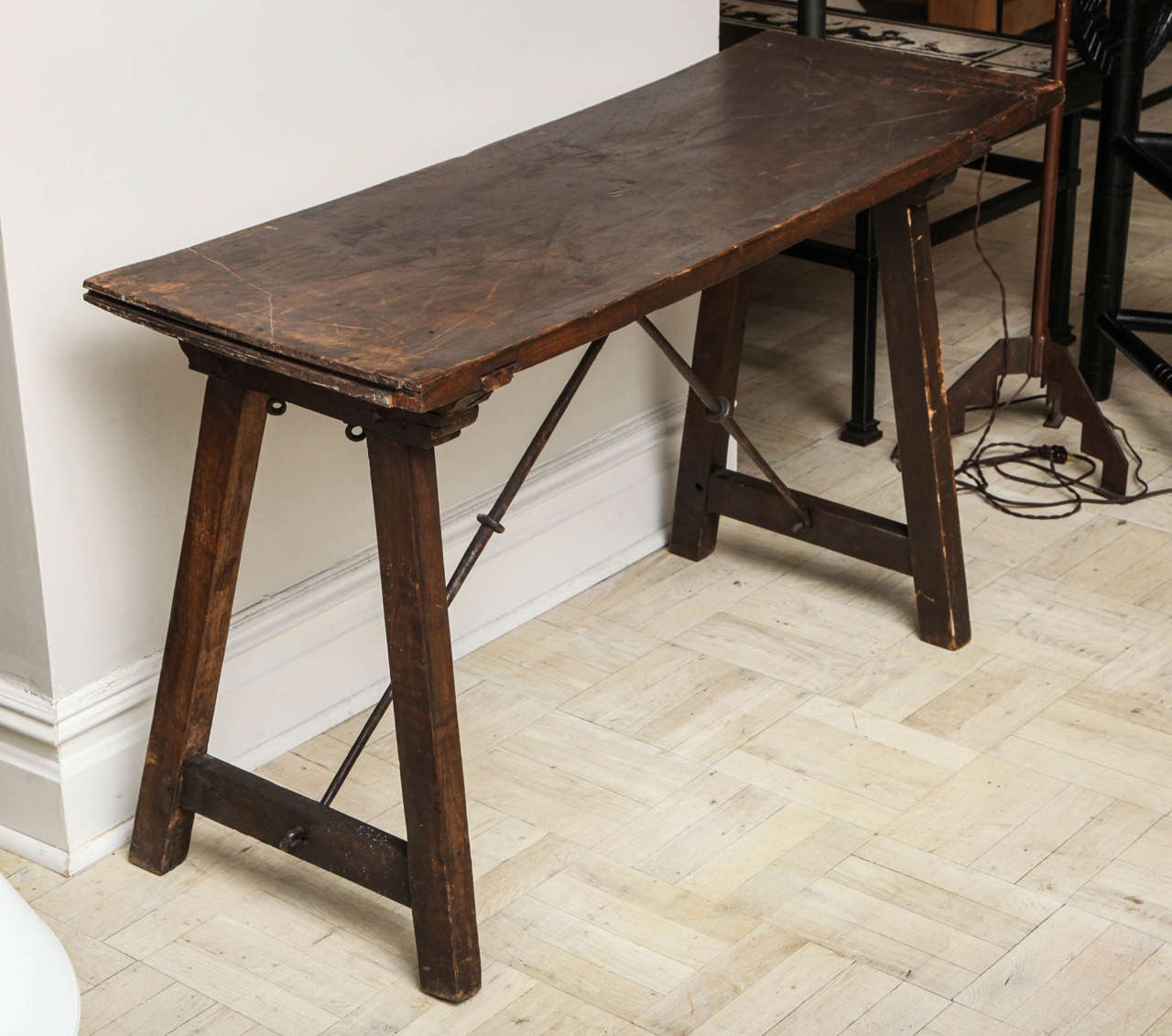 18th Century Trestle Side Table For Sale 5