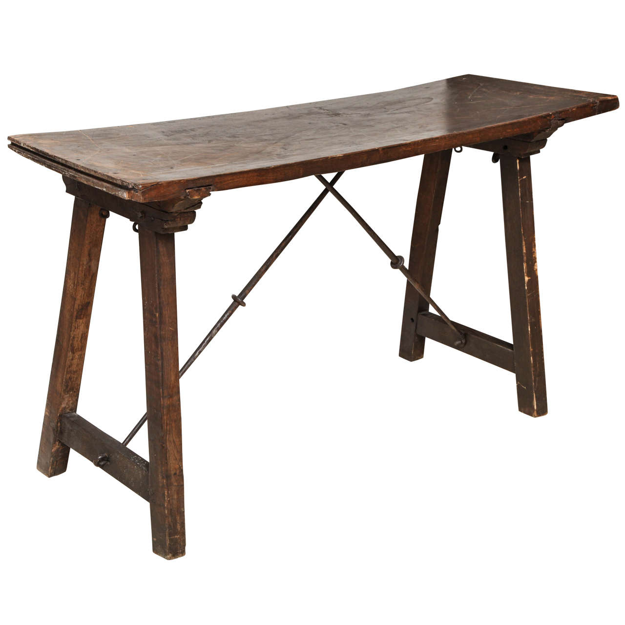 18th Century Trestle Side Table For Sale