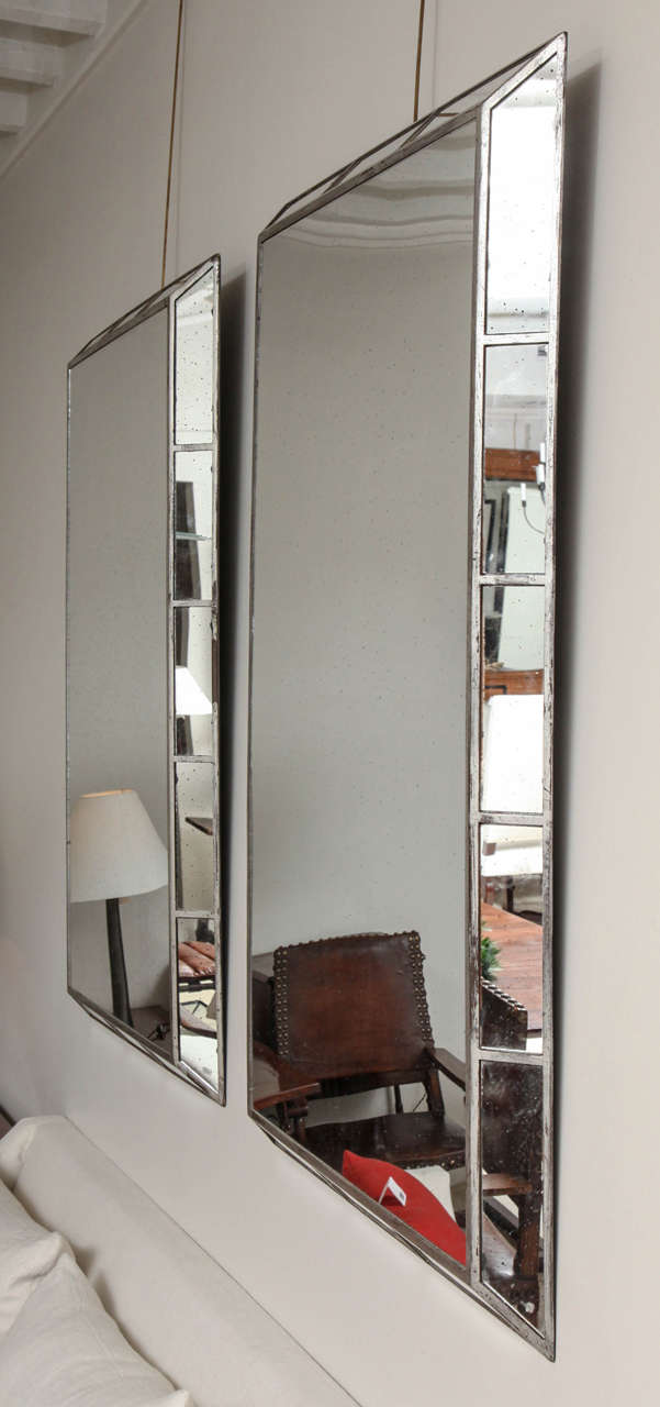 Pair of Mid-20th Century Mirrors within Silverwood frames 5