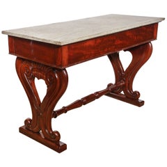 Early 19th Century Irish, Mahogany and Marble Top Console