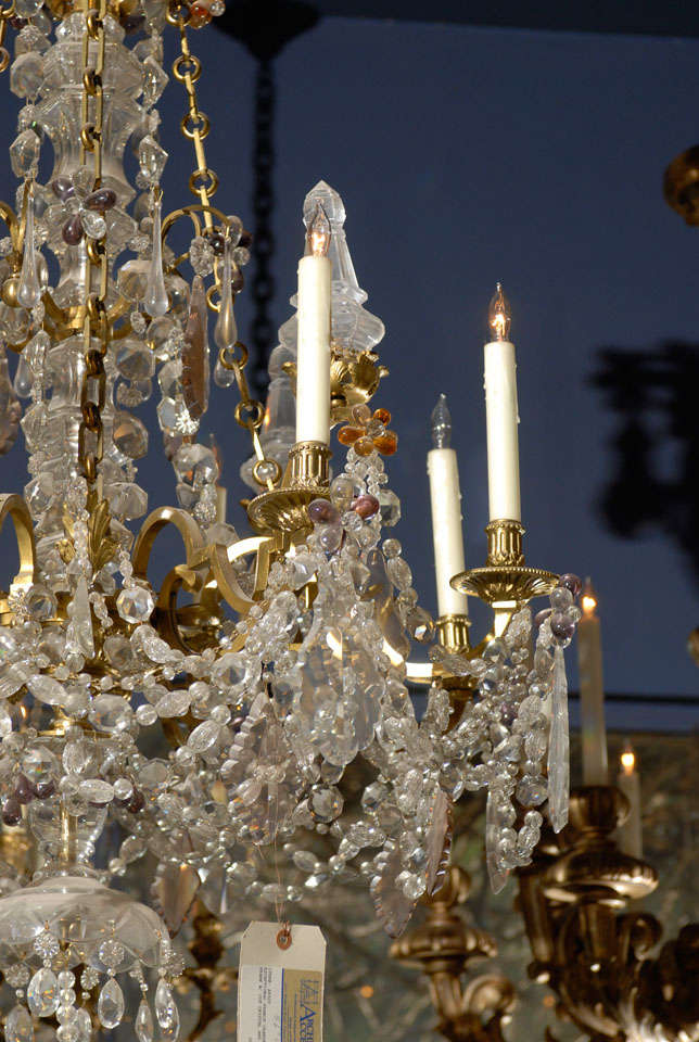 19th C French Crystal Chandelier For Sale 1