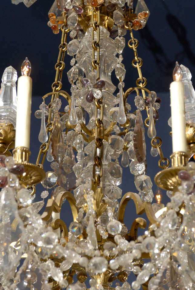19th C French Crystal Chandelier For Sale 2