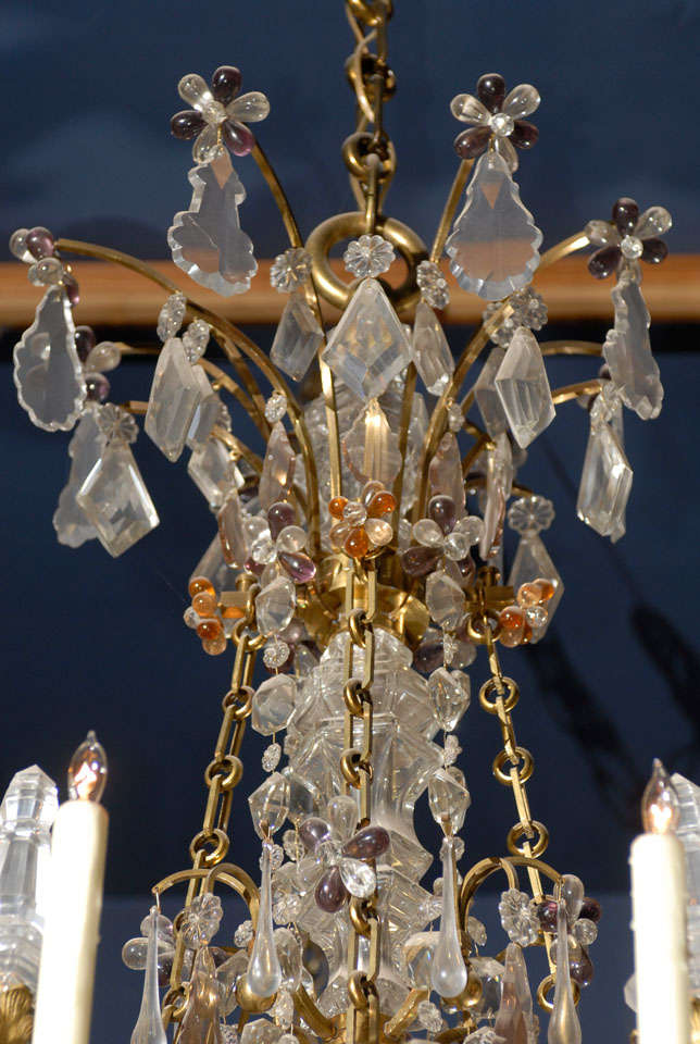 19th C French Crystal Chandelier For Sale 4