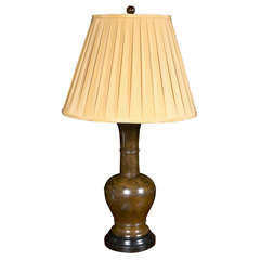 Japanese Bronze Vase Now a Lamp 10