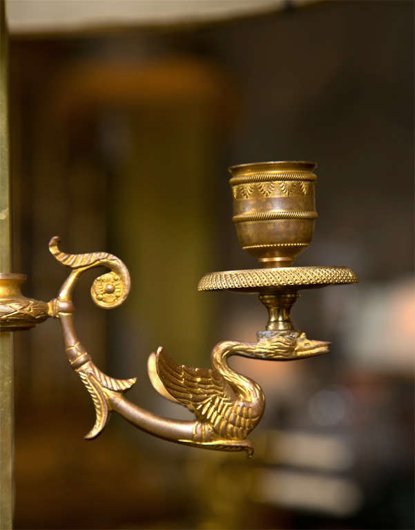 Russian Bronze Continental Bouillotte lamp