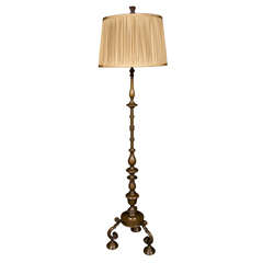 Flemish Style Bronze Lamp