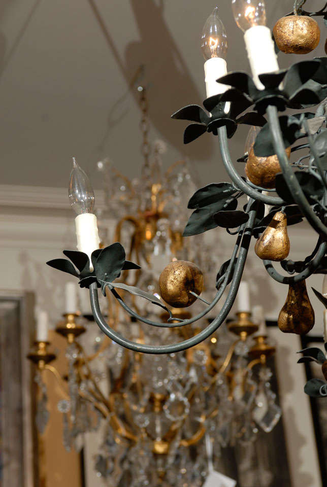 vintage italian tole chandeliers