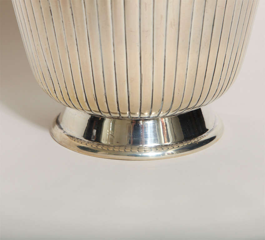 Mid-20th Century Italian Art Deco Silver Champagne Cooler For Sale
