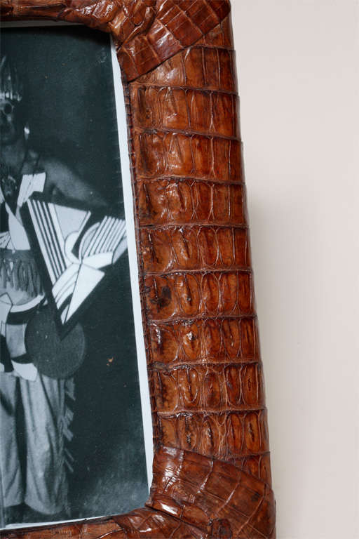 Cuban Art Deco Alligator Photograph Frame 2
