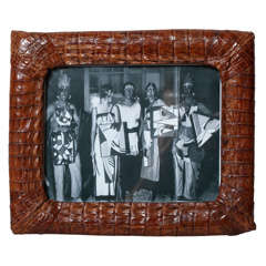Cuban Art Deco Alligator Photograph Frame