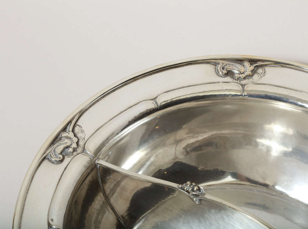 Georg Jensen Danish Sterling Silver Two-Compartment Vegetable Dish #228 E 1