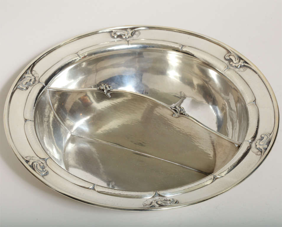 Georg Jensen Danish Sterling Silver Two-Compartment Vegetable Dish #228 E 2