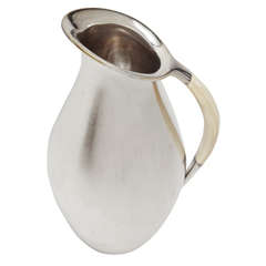 Large Silver Water Pitcher by Johan Rohde for Georg Jensen