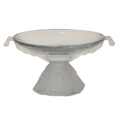 Art Deco Carved & Etched Glass Grande Coupe by Michel-Aristide Colotte