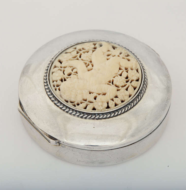 German Art Deco Silver & Ivory Box  by Koch & Bergfeld 1