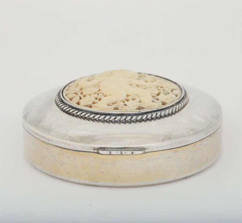 German Art Deco Silver & Ivory Box  by Koch & Bergfeld 2