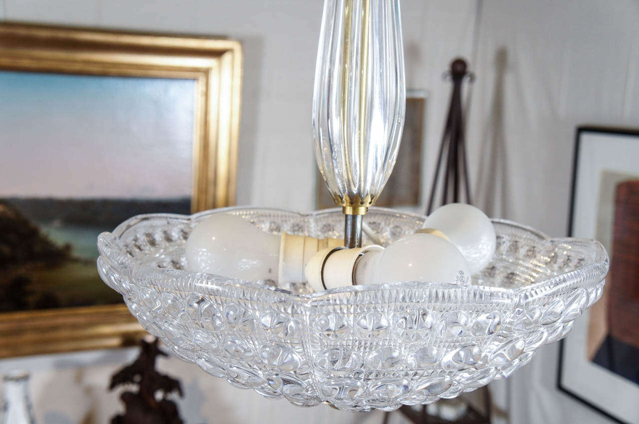 Orrefors Chandelier In Good Condition For Sale In Hudson, NY