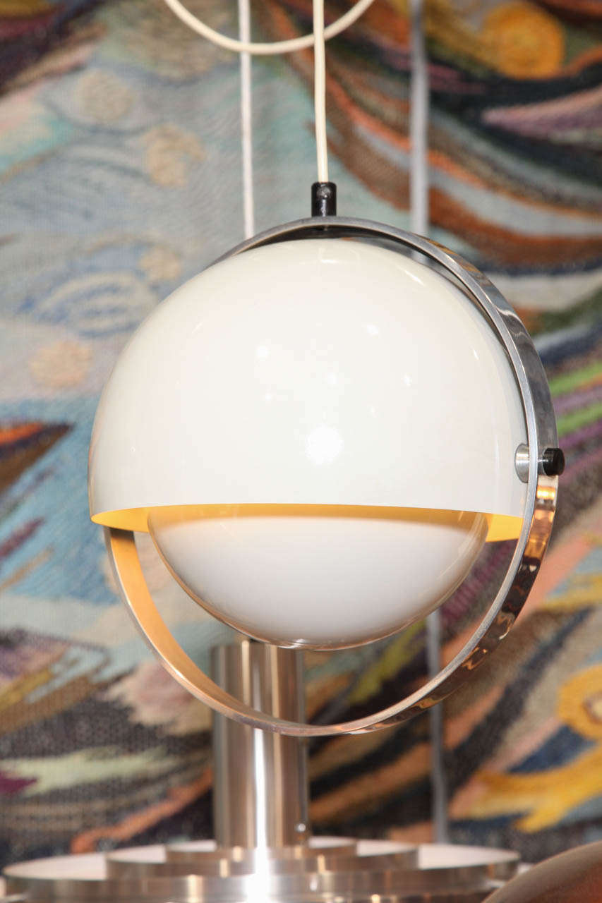 Scandinavian Modern White Danish Modern Globe Pendant