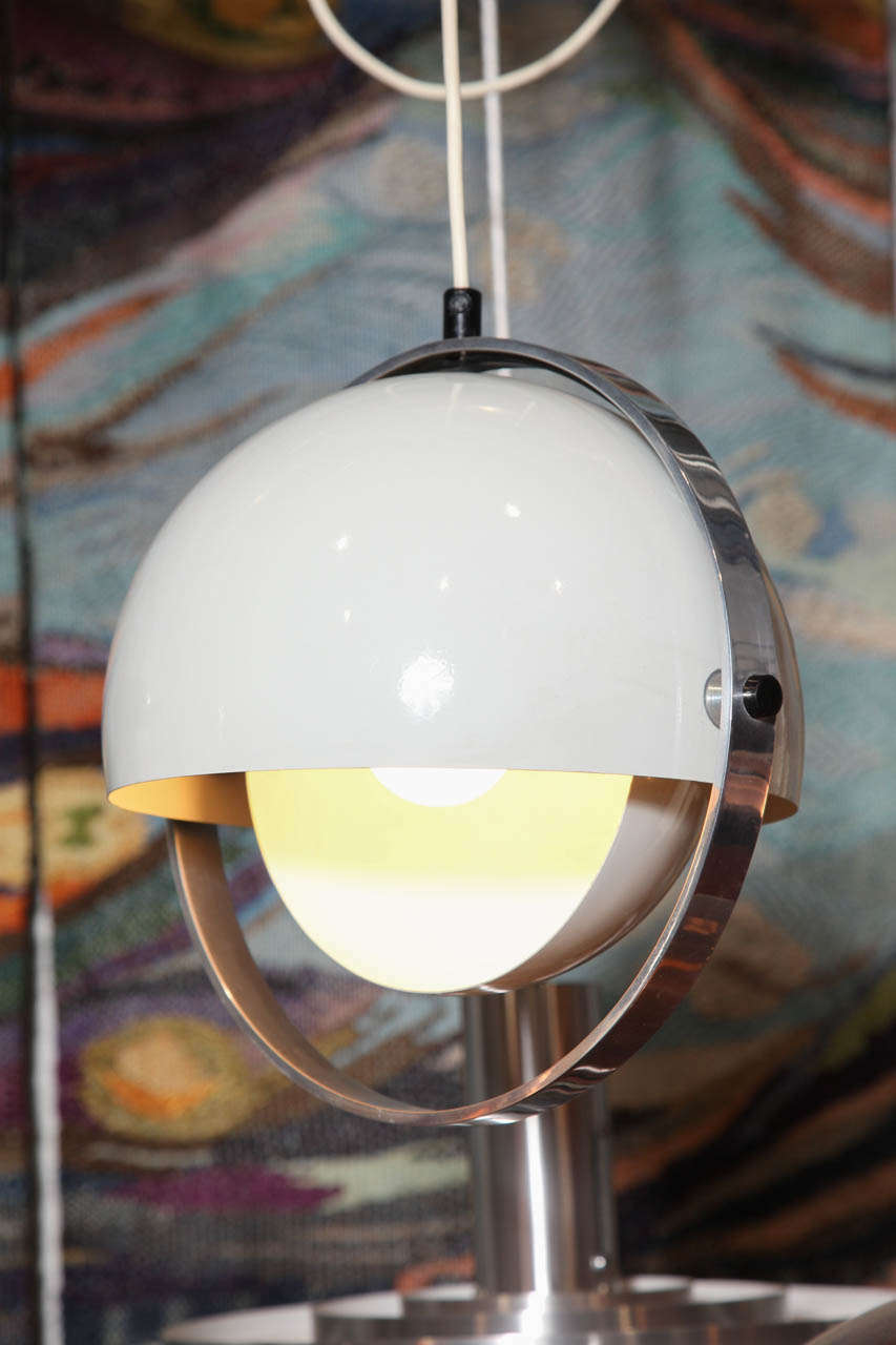 Mid-20th Century White Danish Modern Globe Pendant