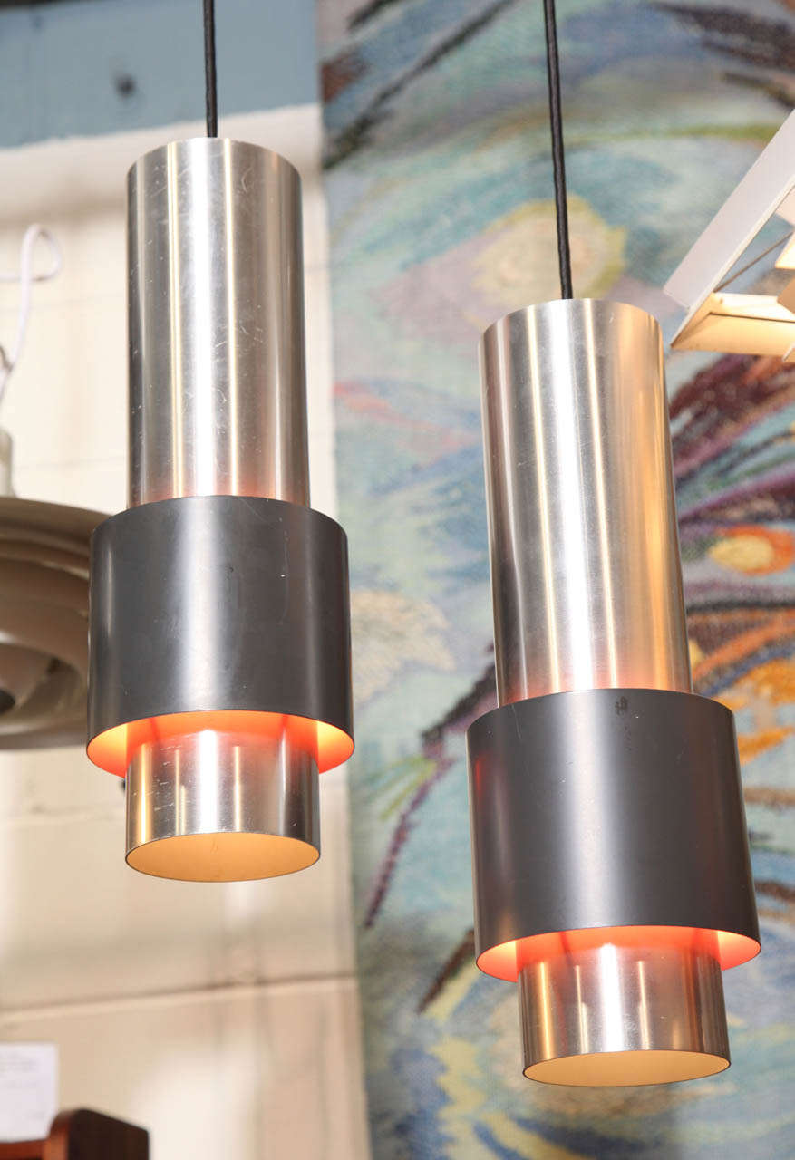 Mid-20th Century Danish Modern Cylindrical Pendant Lamp
