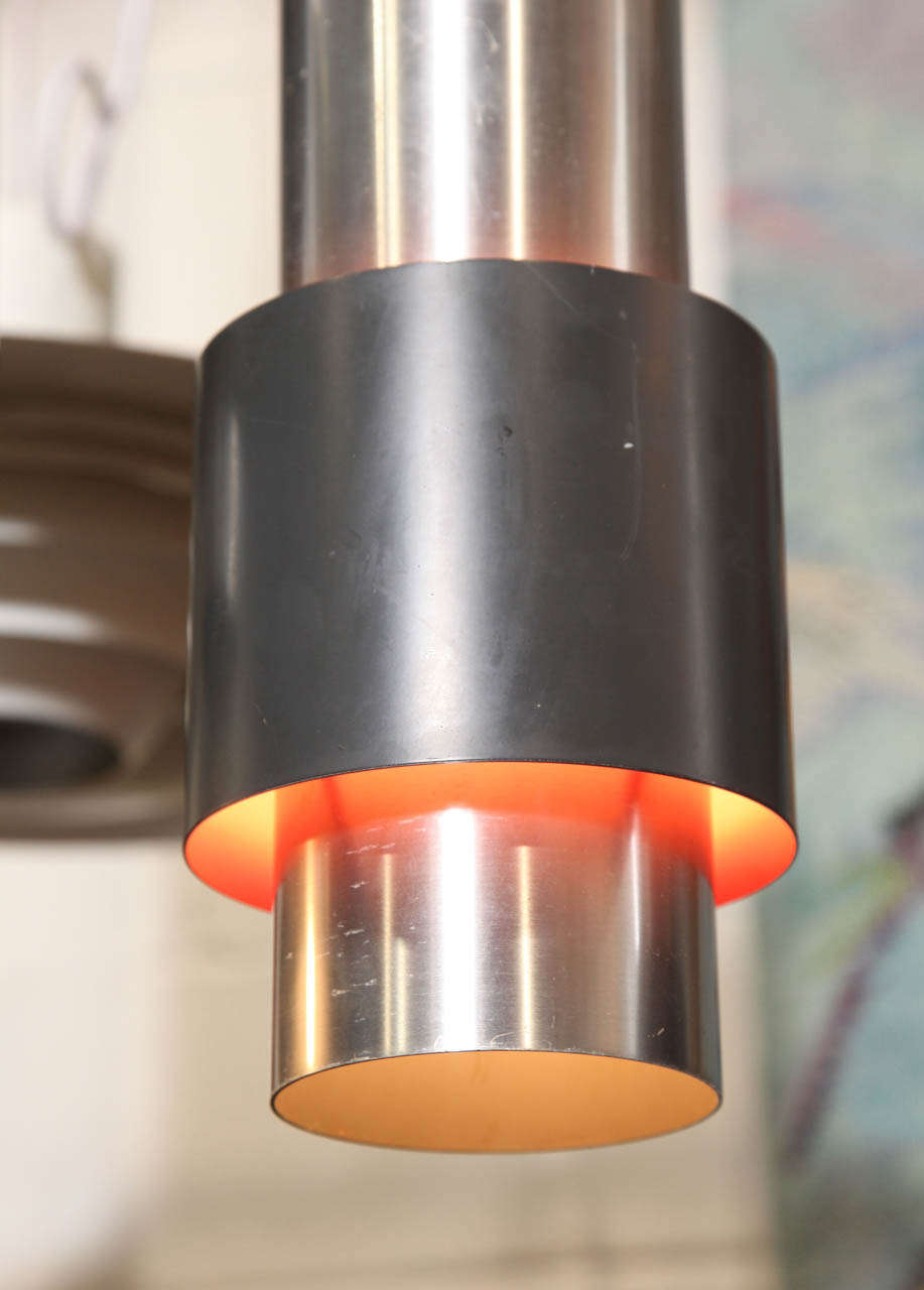 Stainless Steel Danish Modern Cylindrical Pendant Lamp