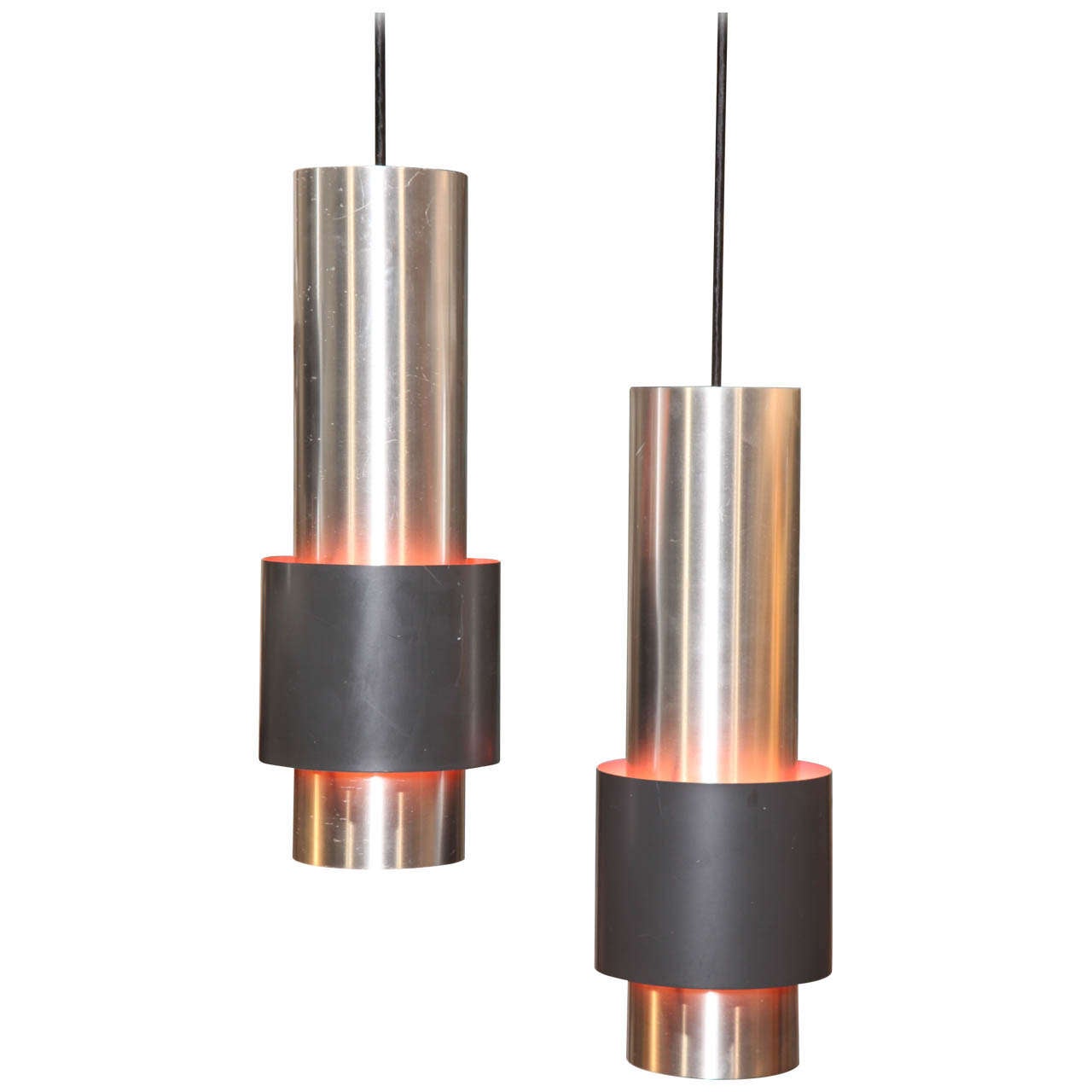 Danish Modern Cylindrical Pendant Lamp