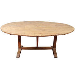 19th Century French Tilt-Top Oval Hunt Table